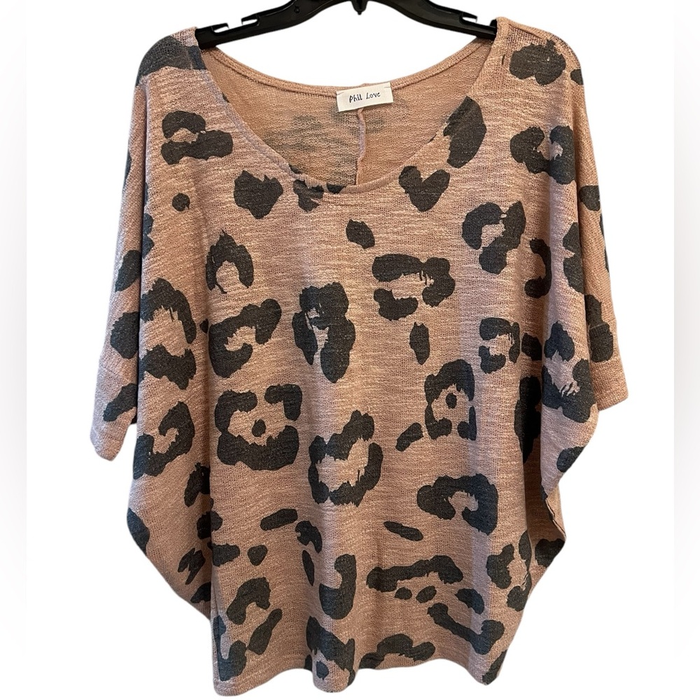 Pink Love Women's Animal Print Blouse - Brown and Black